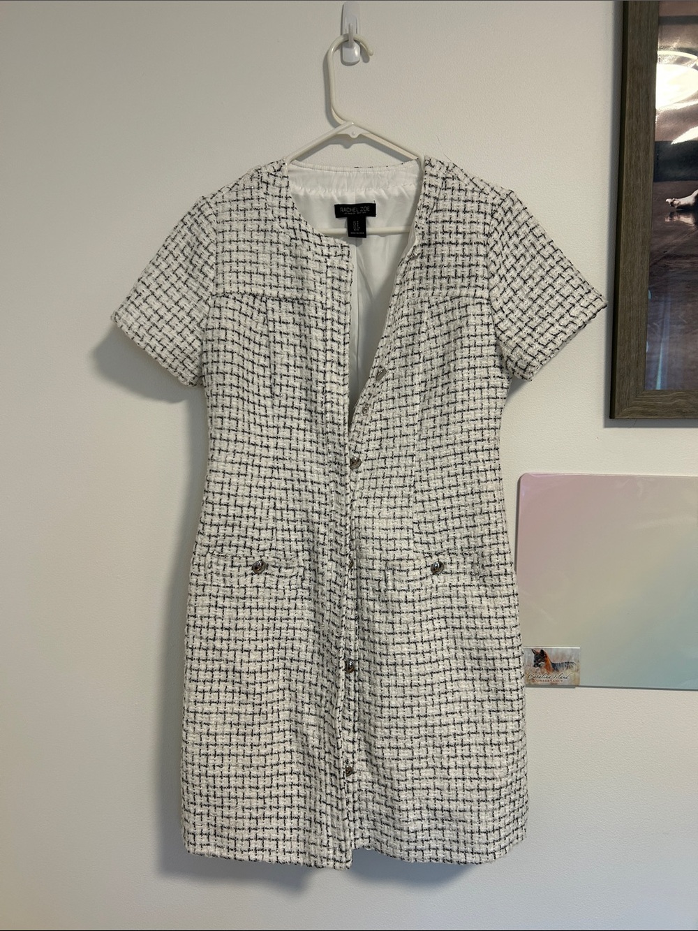 Rachel Zoe Black and White Tweed Jacket